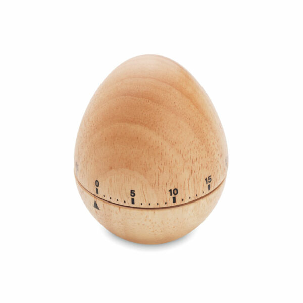Timer a forma di uovo in legno