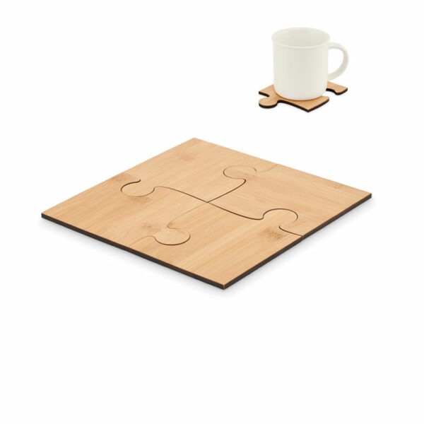 Set di 4 sottobicchieri puzzle