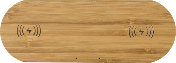 Caricatore wireless doppia posizione in bamboo Tatum-MK-GV432509