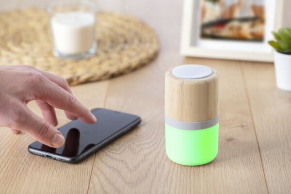Speaker wireless in ABS e bamboo Salvador-MK-GV674852