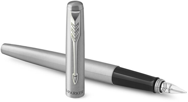 Parker, penna a sfera Jotter Core in acciaio inossidabile con cappuccio-MK-GV9395