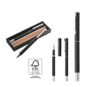 LEAH Set penna roller e penna a sfera in alluminio (rispettivamente al 94% e al 94%) con clip-MK-91782