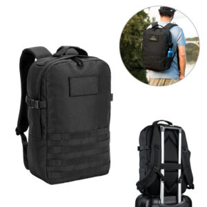 EDINBURGH BPACK Zaino stile militare in poliestere riciclato 600D, ad alta densità e foderato in poliestere riciclato 210D da 17,3'-MK-92387