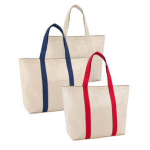 VILLE Borsa 100% in tela di cotone con tasca interna e frontale (280 g/m²)-MK-92824