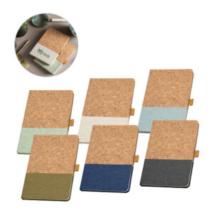 KLEE Block notes A5 in sughero e lino con pagine a righe-MK-93277