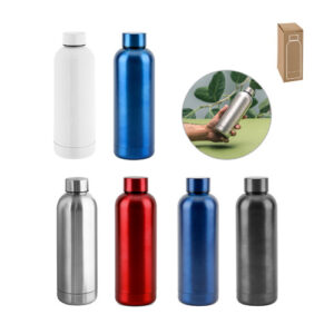 ODIN METTALIC Borraccia in acciaio inox riciclato al 90% 550 mL-MK-94288