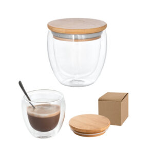ECUADOR M Bicchiere da viaggio in vetro borosilicato 250 mL-MK-94766