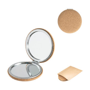 TILBURY Specchietto da borsa doppio in sughero-MK-94898