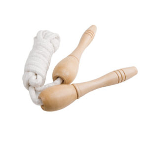 JUMPI Corda da saltare con impugnature in legno-MK-98031