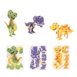 DINOSAURUS Puzzle 3D in carta ed EVA a forma di dinosauro-MK-98152
